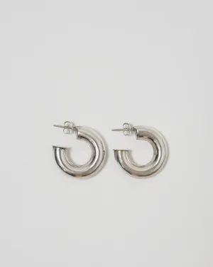 Silver Bold Hoop Earrings