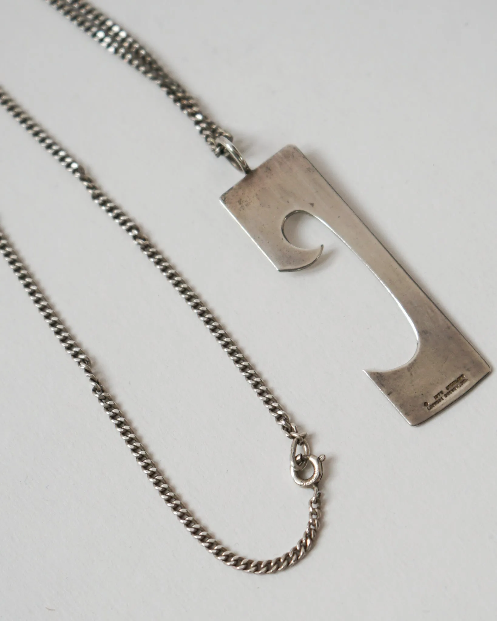 Silver Necklace w/ Plate Charm