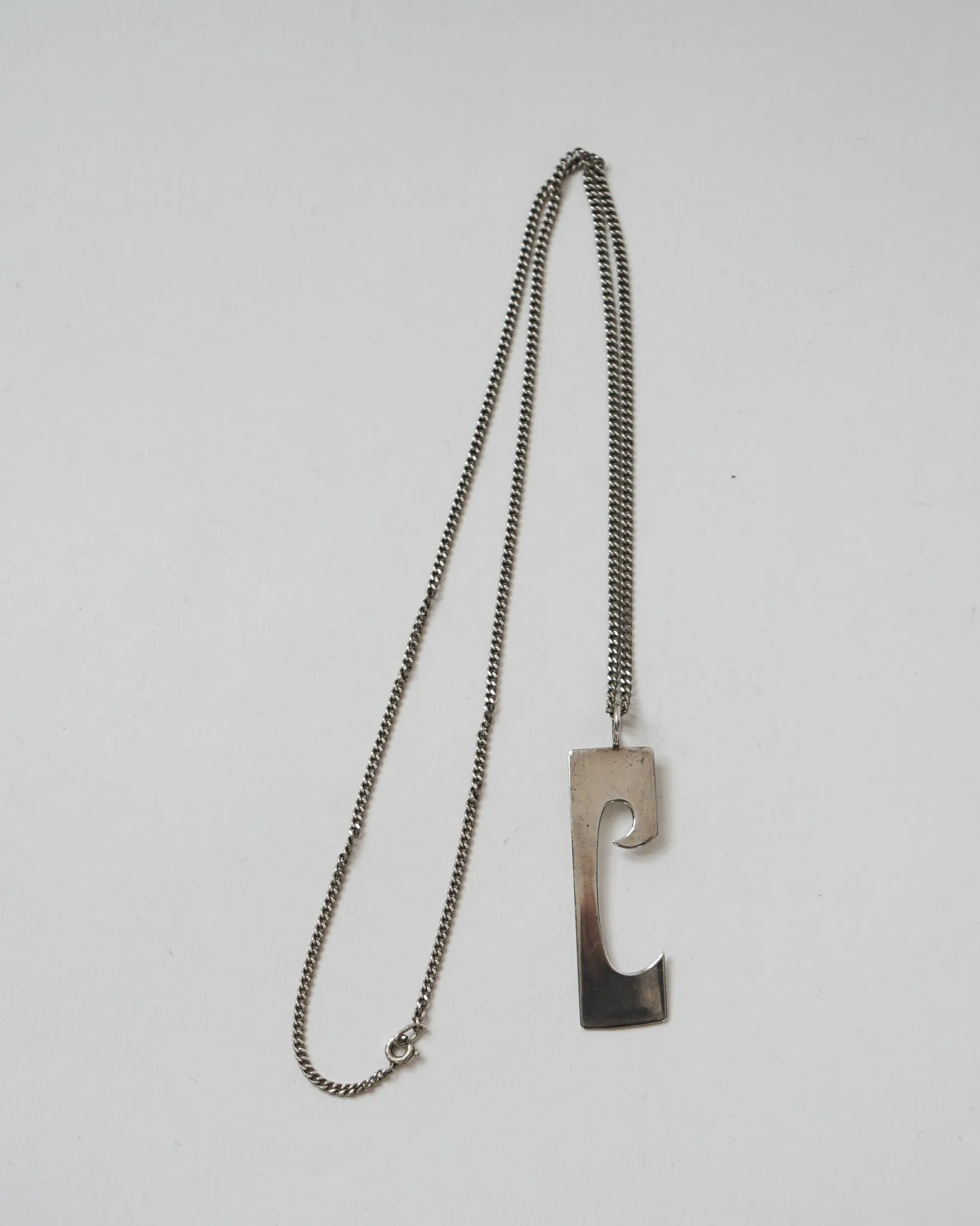 Silver Necklace w/ Plate Charm