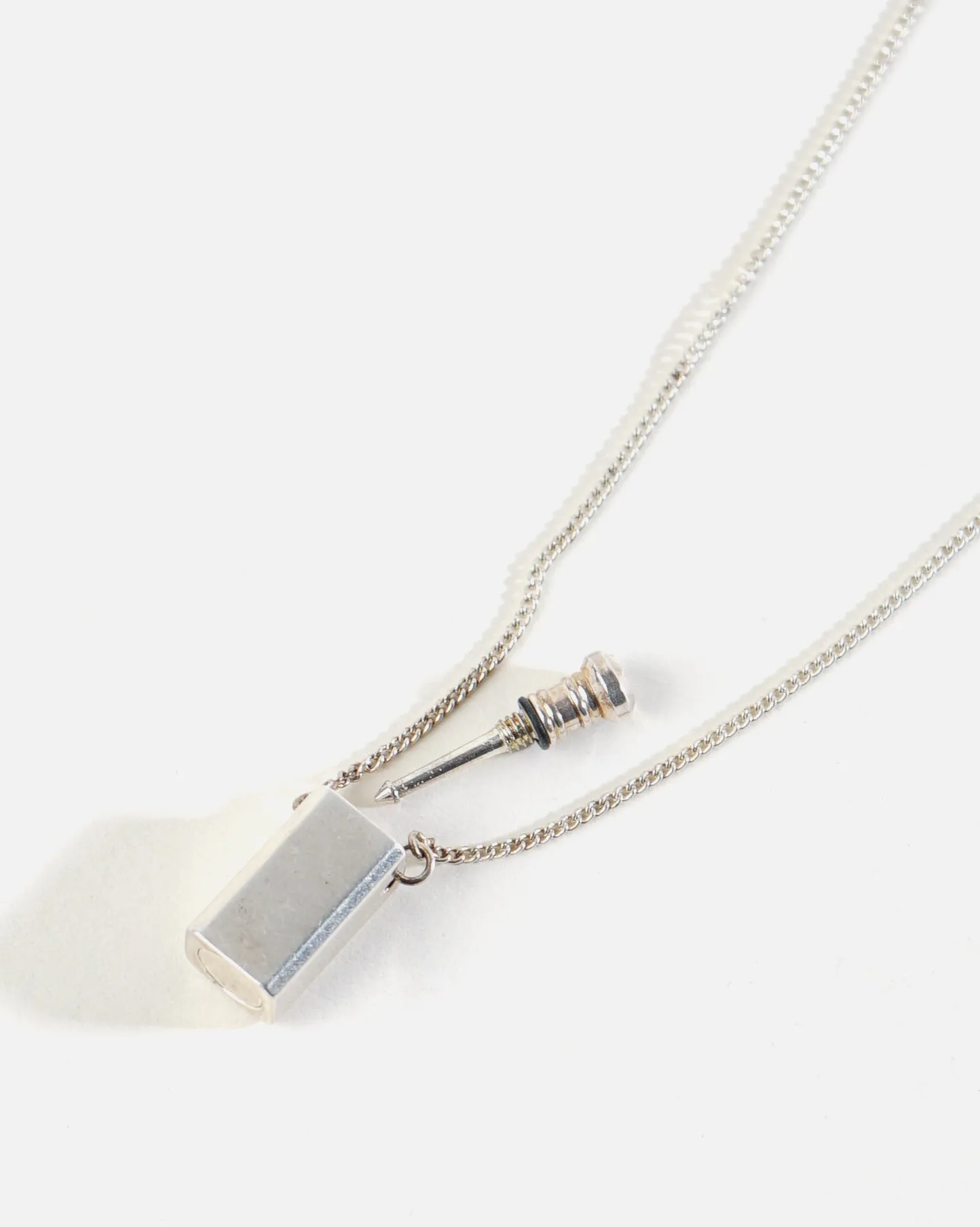 Silver Perfume Bottle Pendant