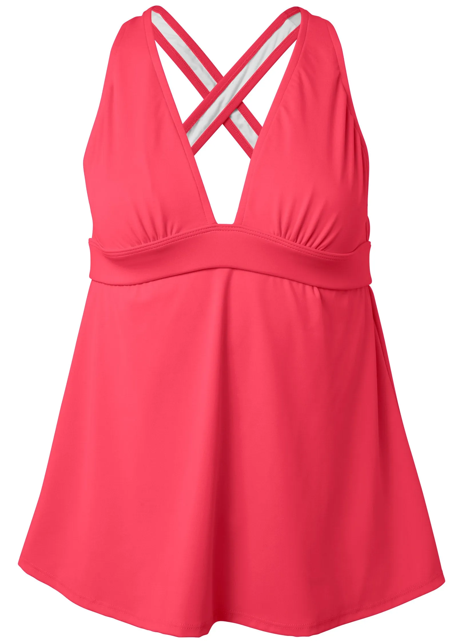 Sleek Flowing Tankini Top - Sunset Pink