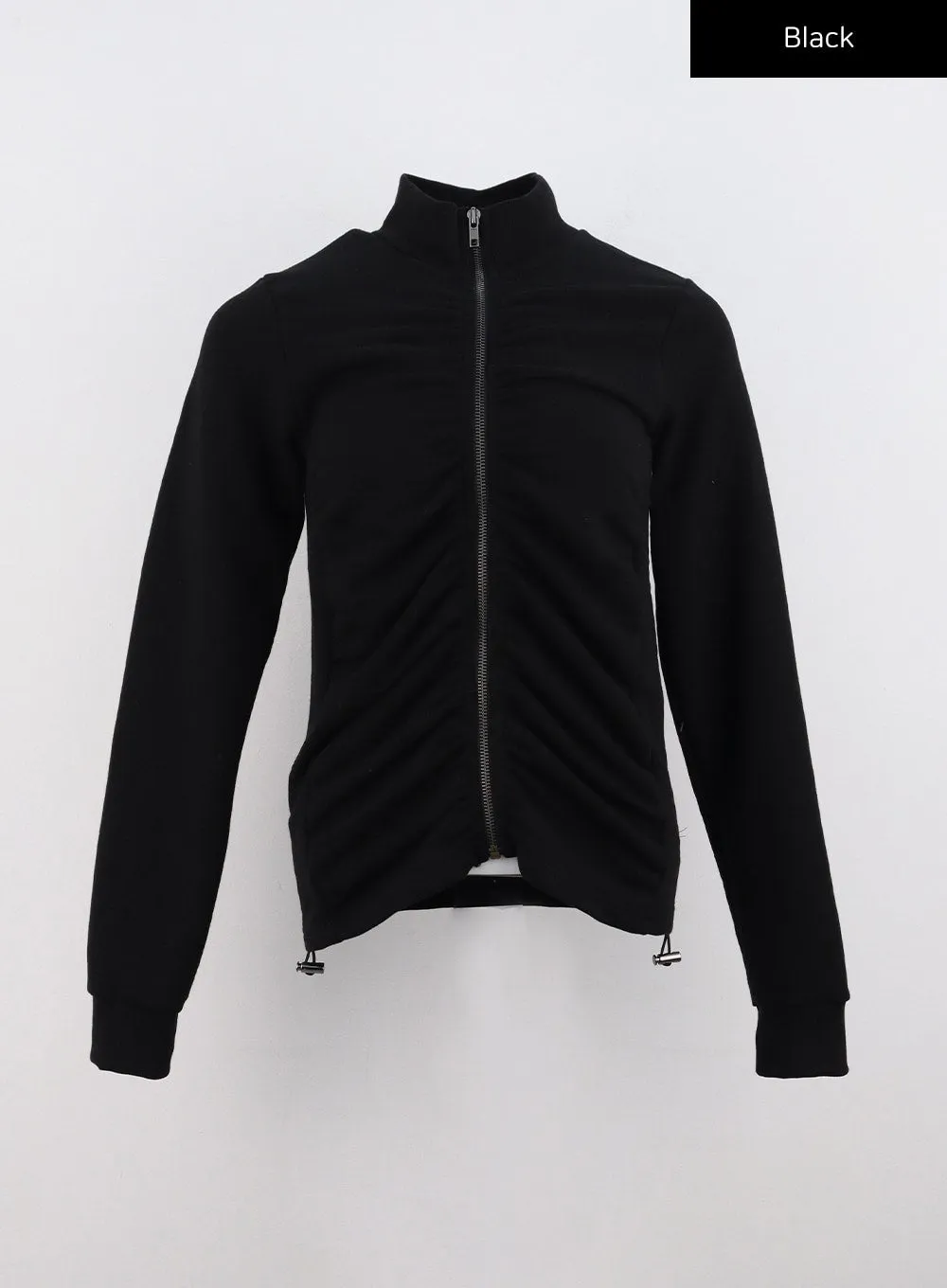 Sleek Ruched Zip-Up CO318