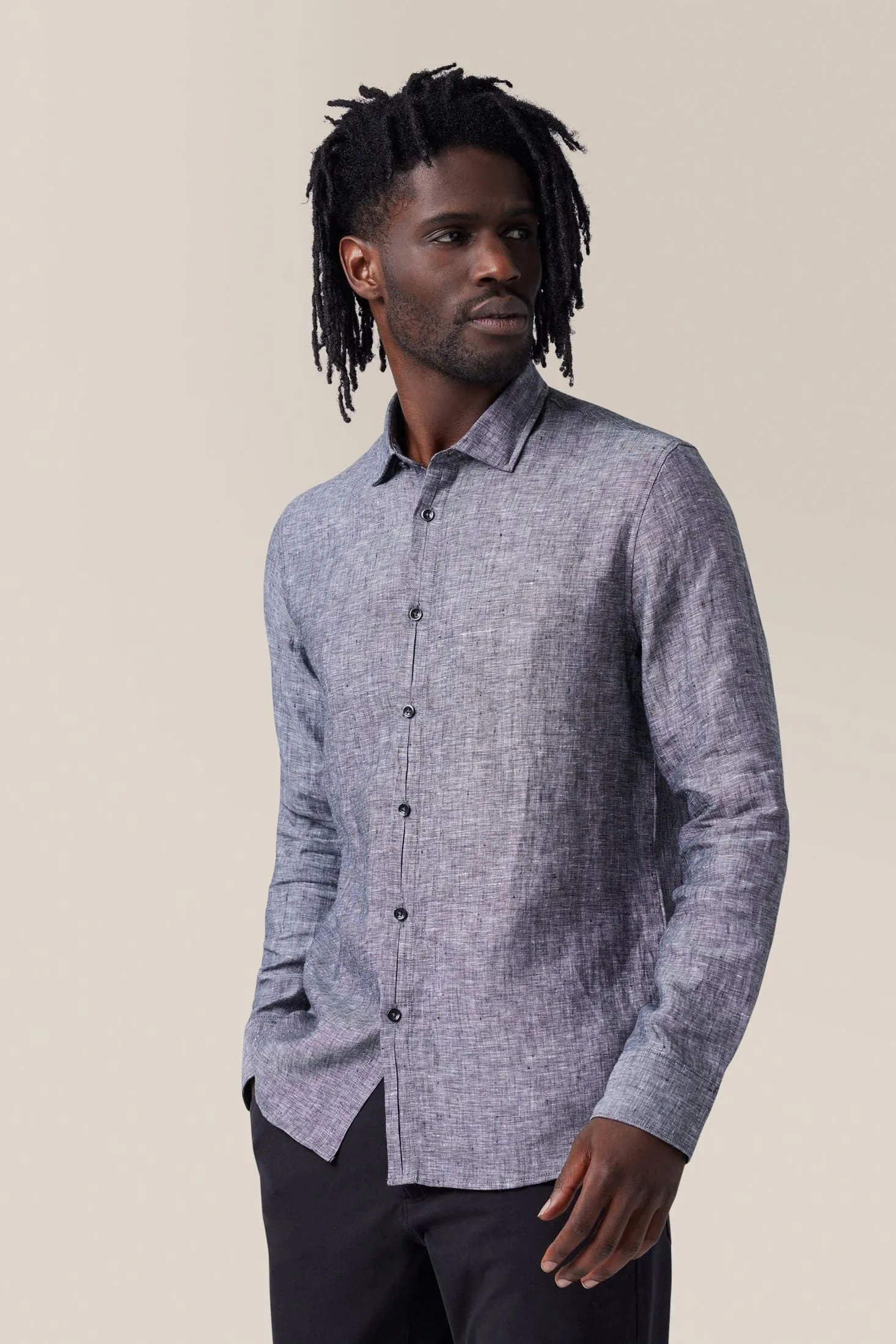 Sleek Shirt | Linen Chambray