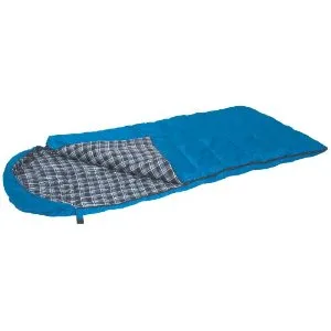 Stansport Base Camp Hooded Sleeping Bag (Blue Plaid, 25-Degree)