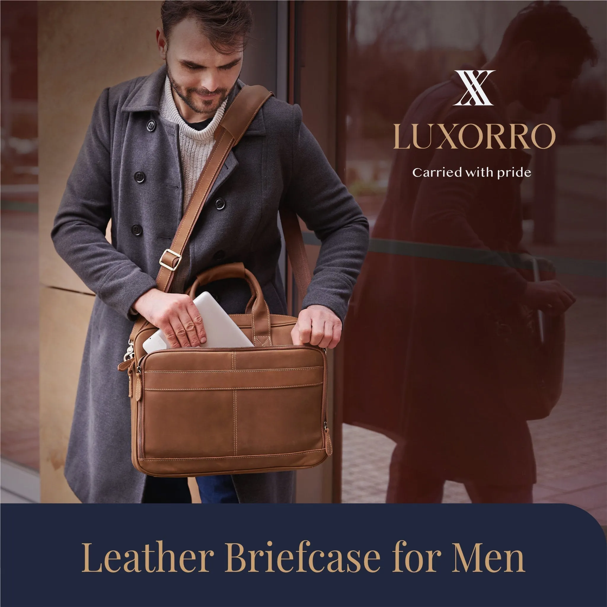 The Executive Leather Laptop Bag