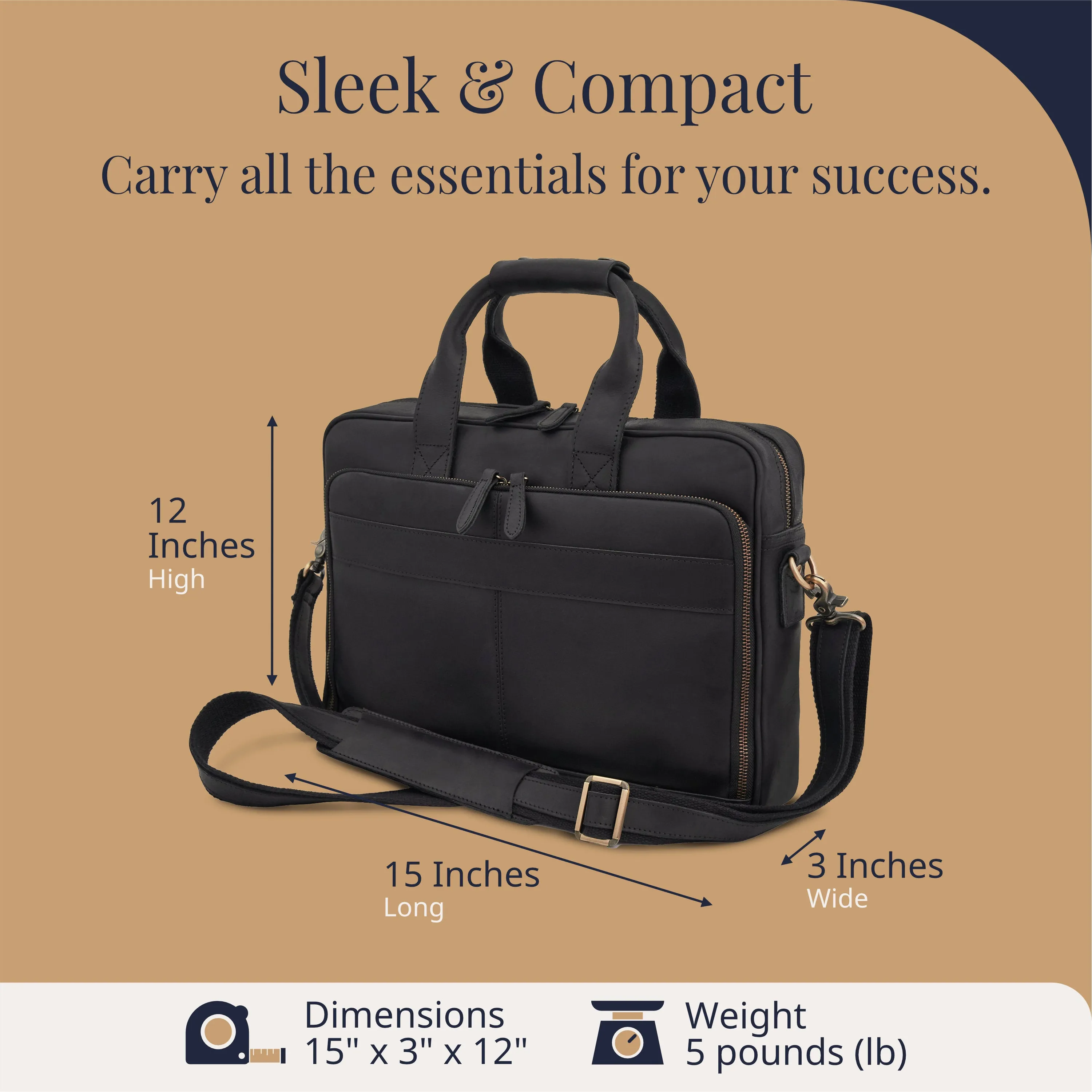 The Executive Leather Laptop Bag