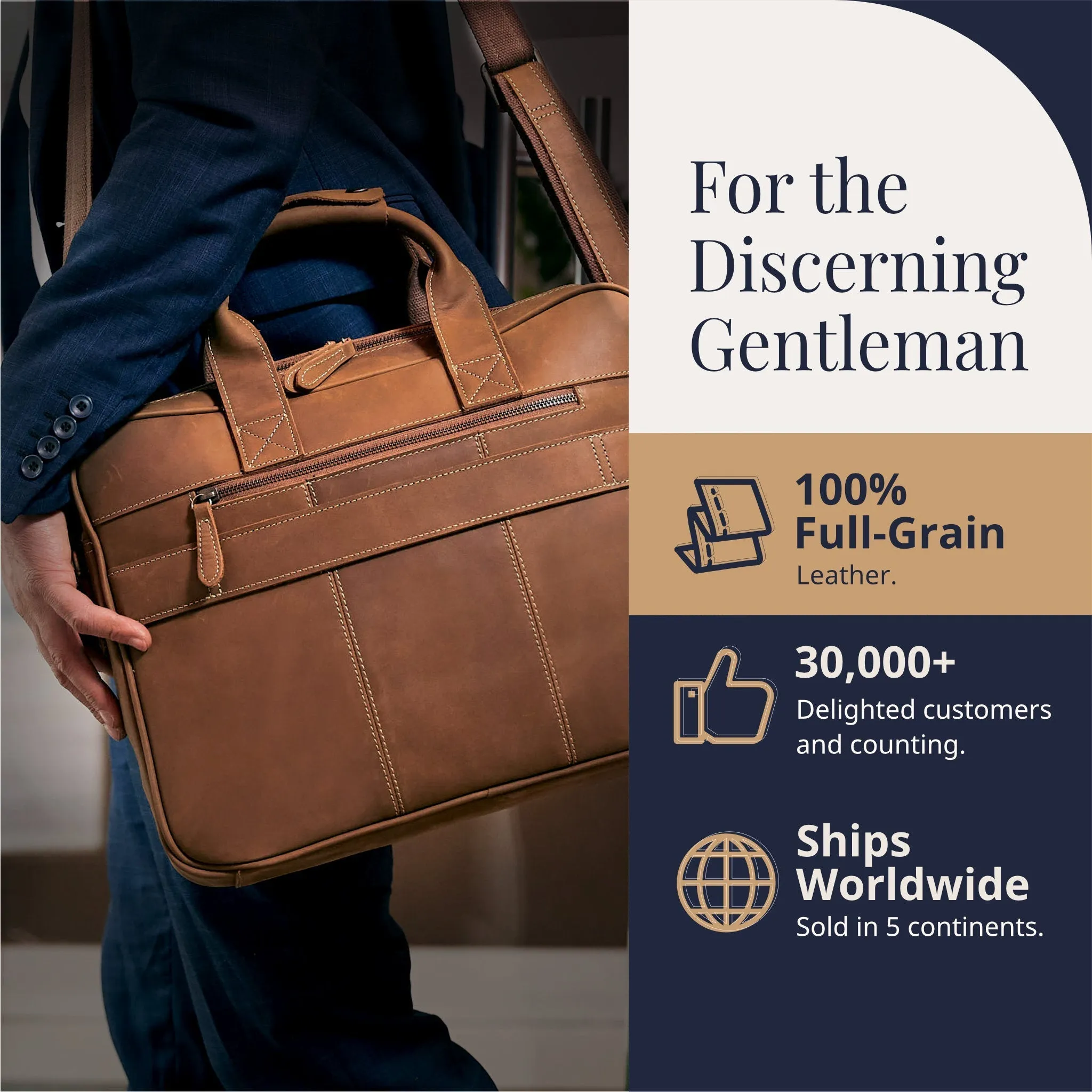 The Executive Leather Laptop Bag