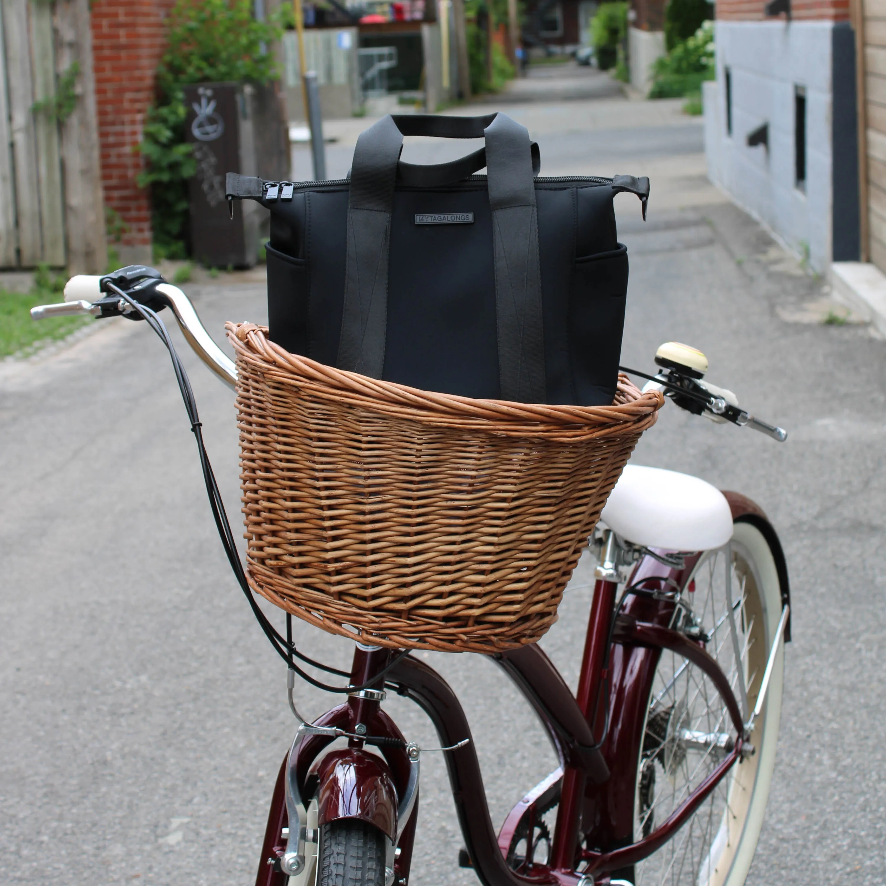 THE MINI COMMUTER NEOPRENE TOTE BAG -  ONYX