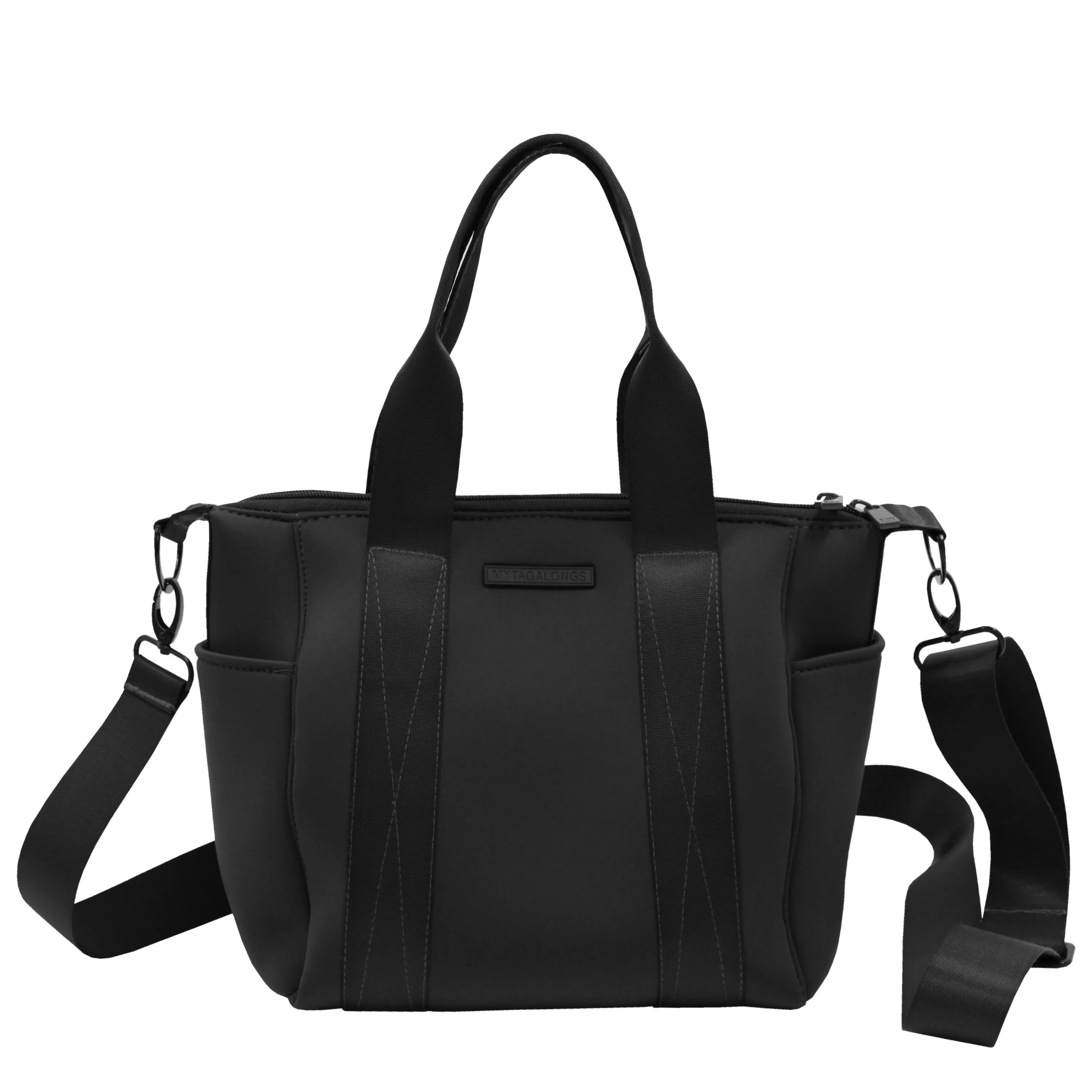 THE MINI COMMUTER NEOPRENE TOTE BAG -  ONYX