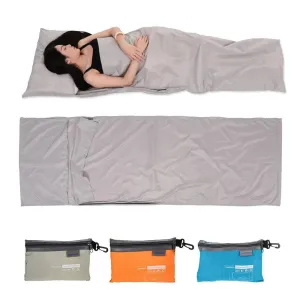 TOMSHOO Outdoor Camping Sleeping Bag Liner with Pillowcase Portable Outdoor Sleeping Bag Liner Lightweight Business Trip Hotel