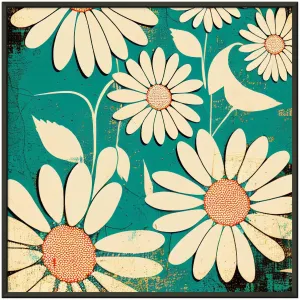 Vampire Art Grunge Sixties Daisies - Premium Matte Paper Metal Framed Poster - 70x70cm (28x28inch)