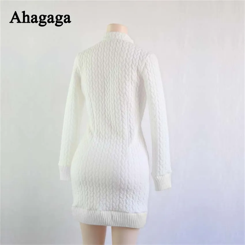 VenusFox Bodycon Zippers Knitted Dress