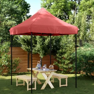 vidaXL Foldable Party Tent Pop-Up Burgundy 200x200x306 cm