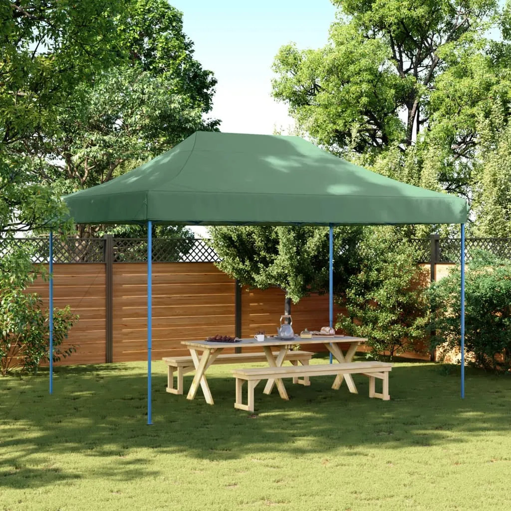 vidaXL Foldable Party Tent Pop-Up Green 410x279x315 cm