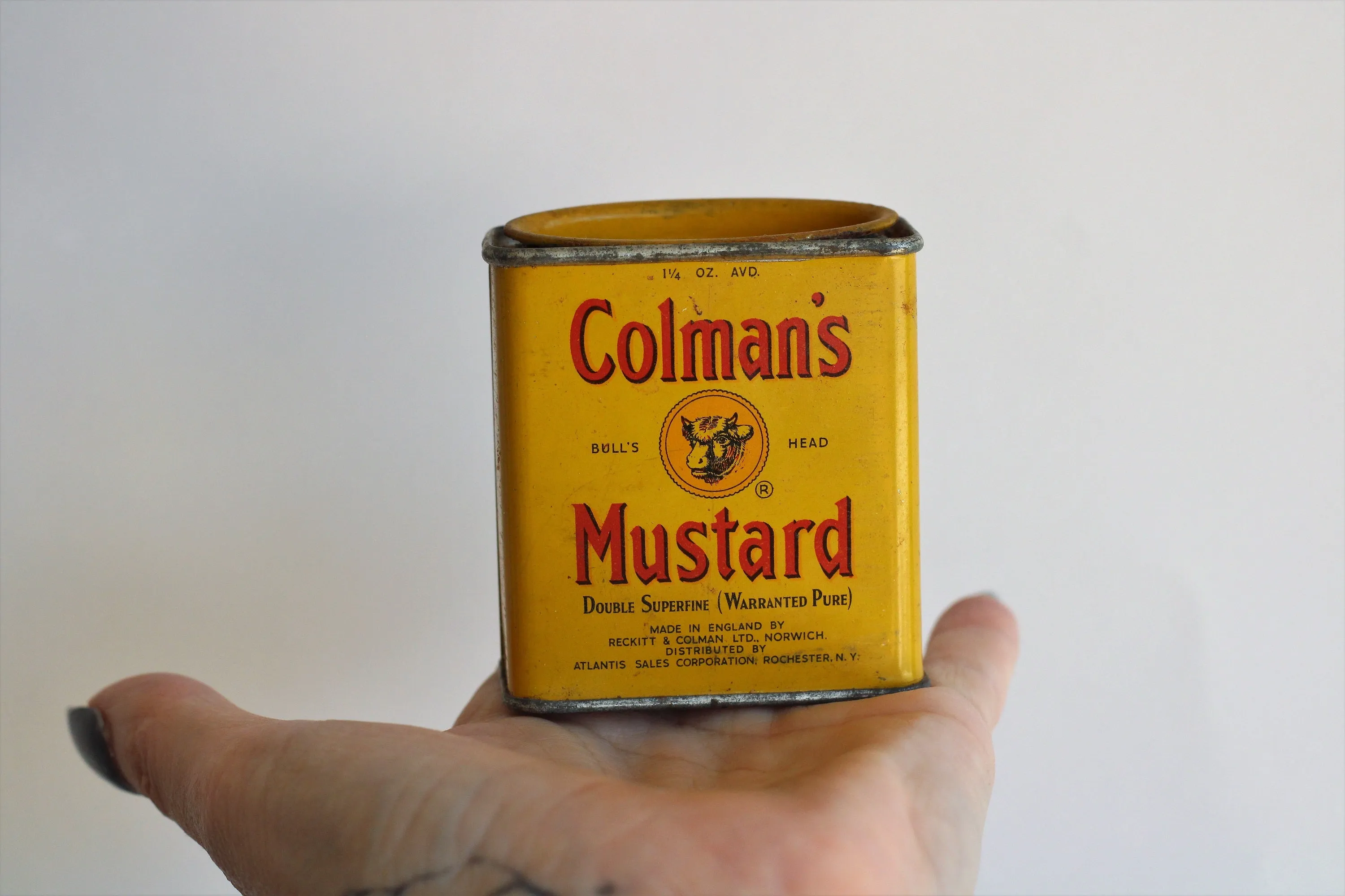 Vintage 1940s 1950s Colmans Mustard Tins