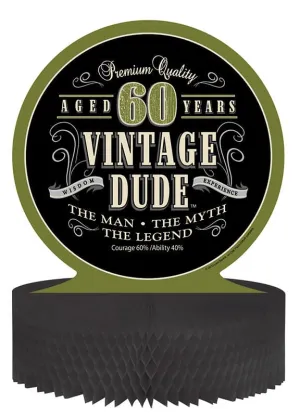 Vintage Dude 60th Centerpiece