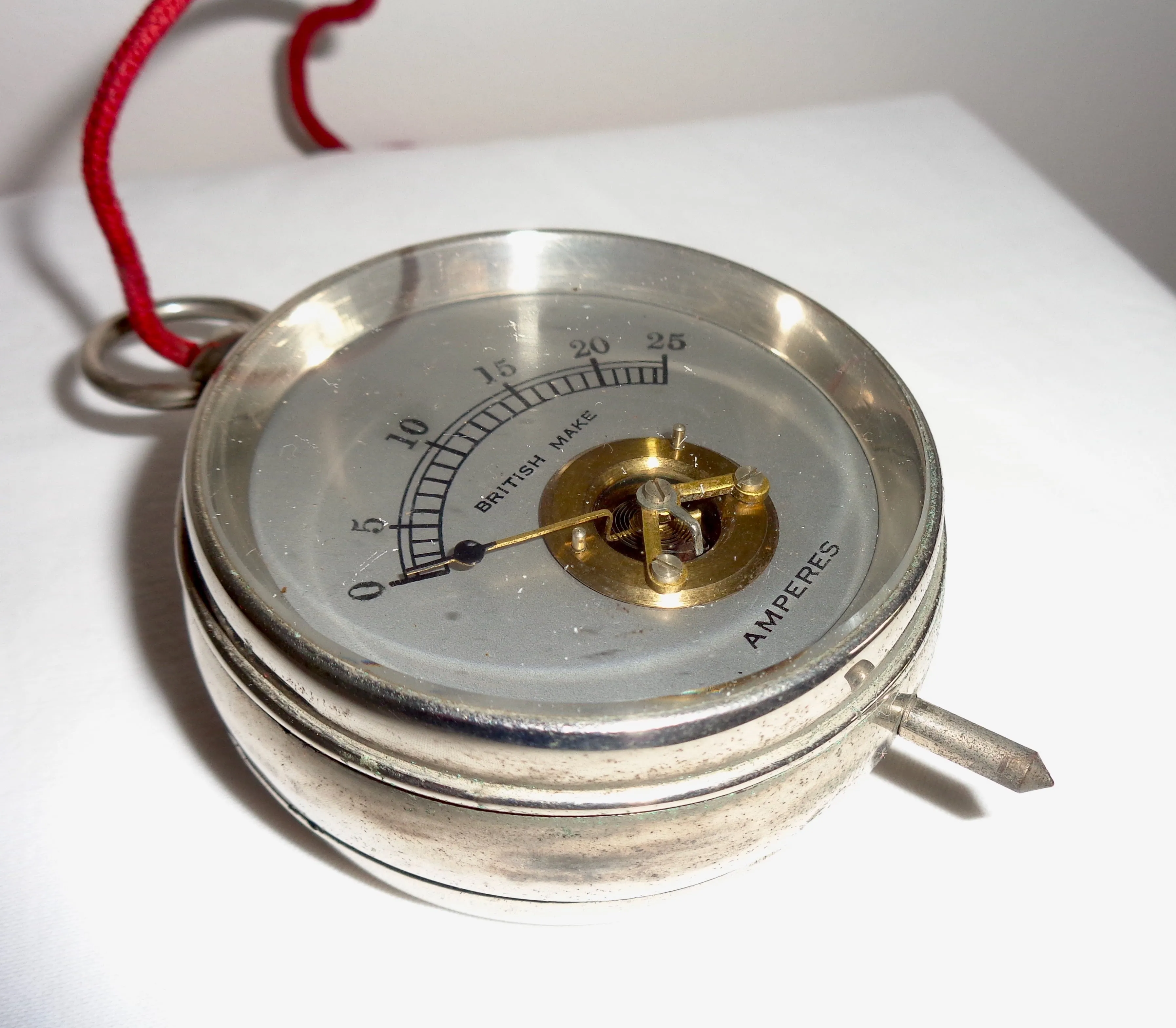 Vintage Hand held Pocket Watch Ammeter