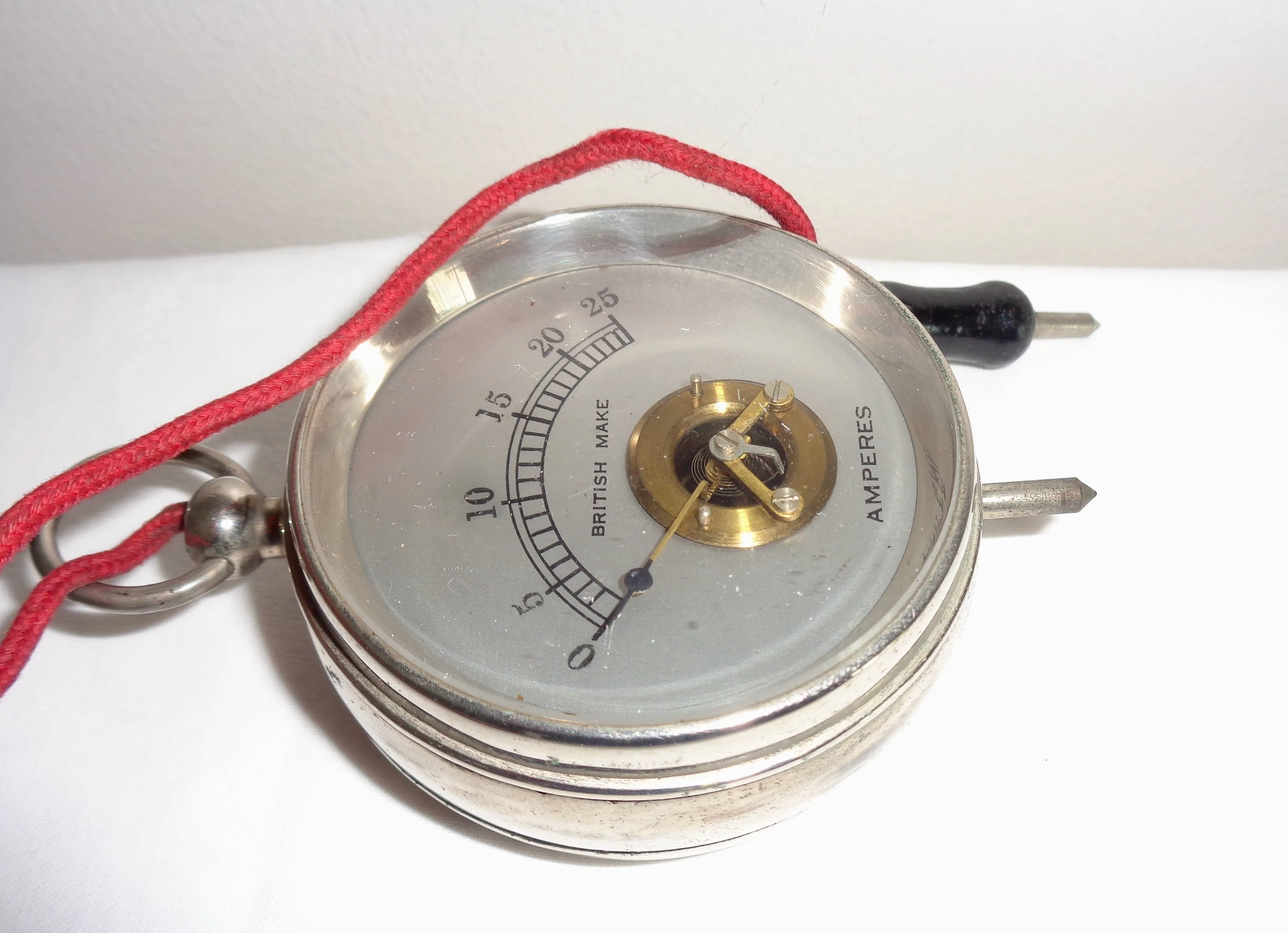 Vintage Hand held Pocket Watch Ammeter