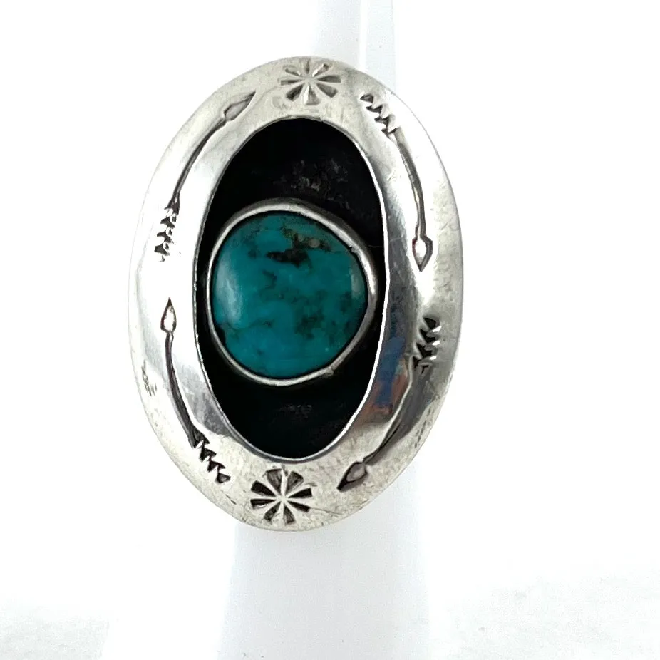 Vintage Shadowbox Ring<br>Size: 7.5