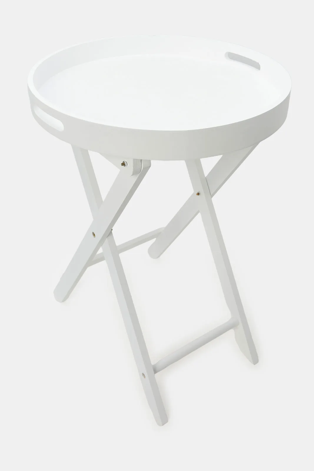 White Foldable Mdf Side Table