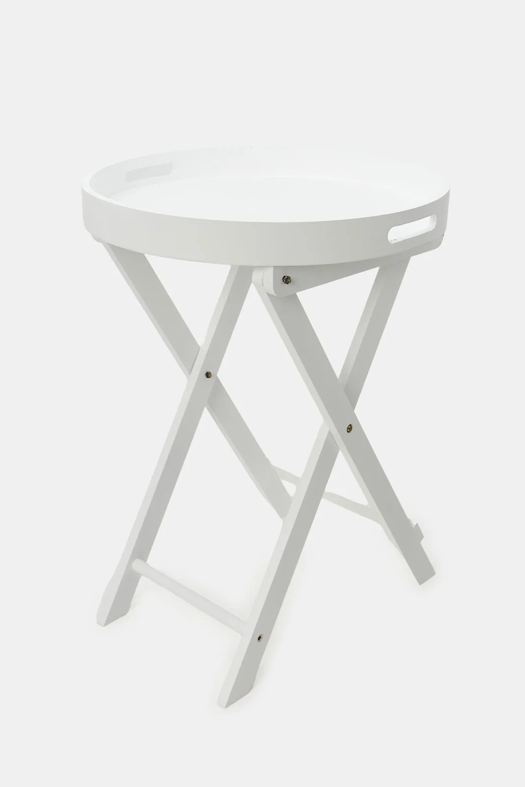 White Foldable Mdf Side Table