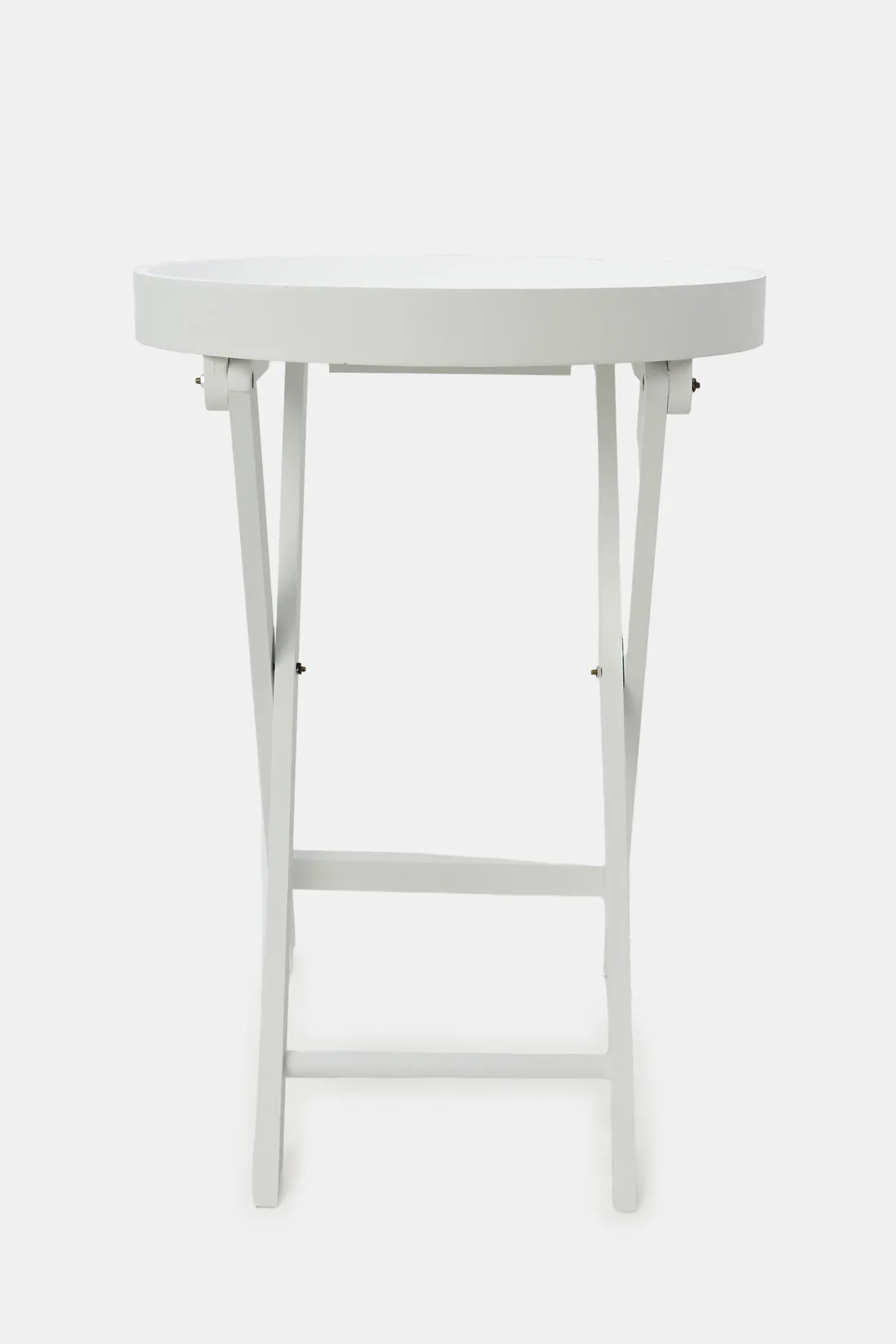 White Foldable Mdf Side Table