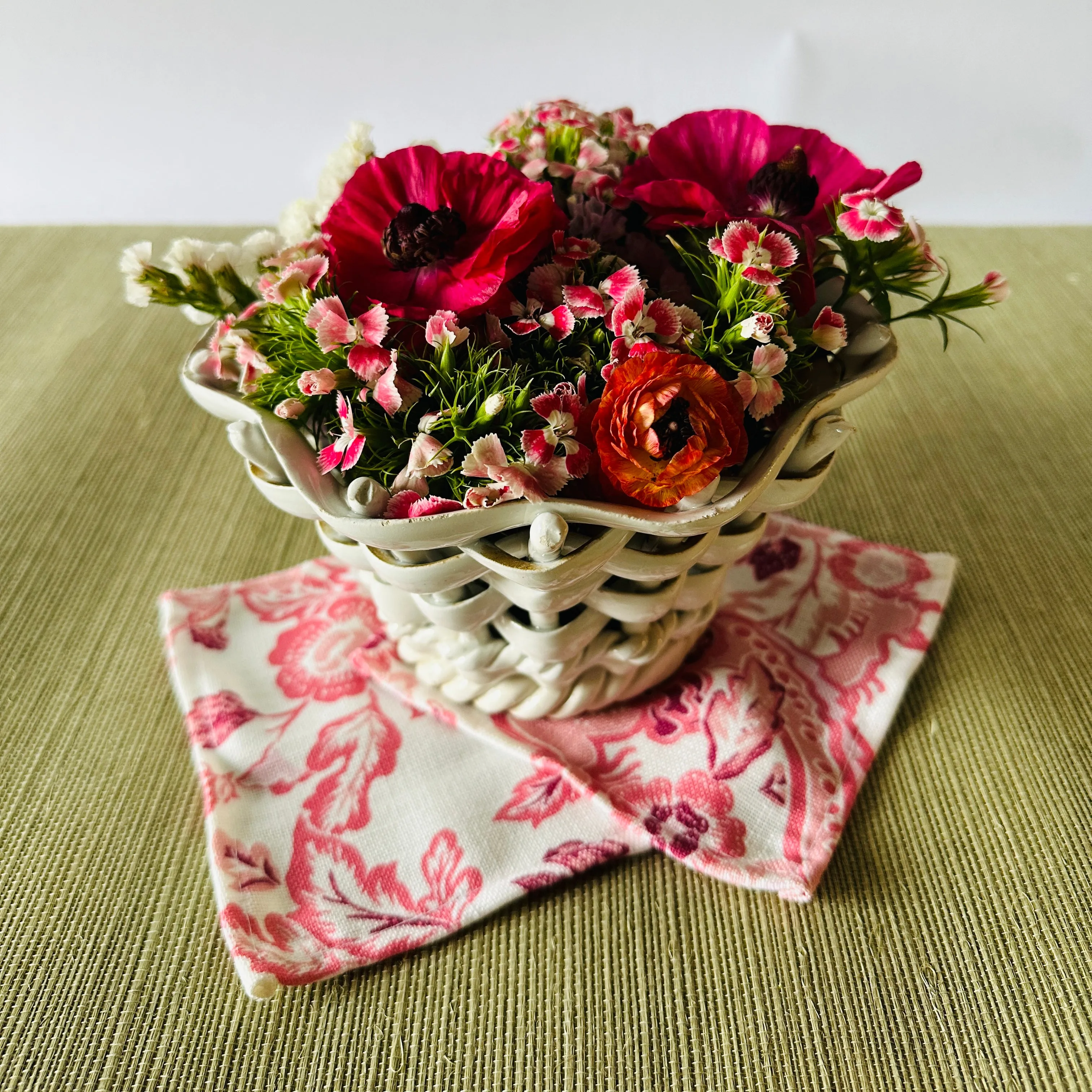 Woven Italian Ceramic Basket